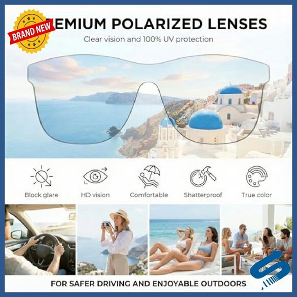 Polarized Aviator Sunglasses UV400 Spring-Loaded Temples Unisex 56mm main image 4